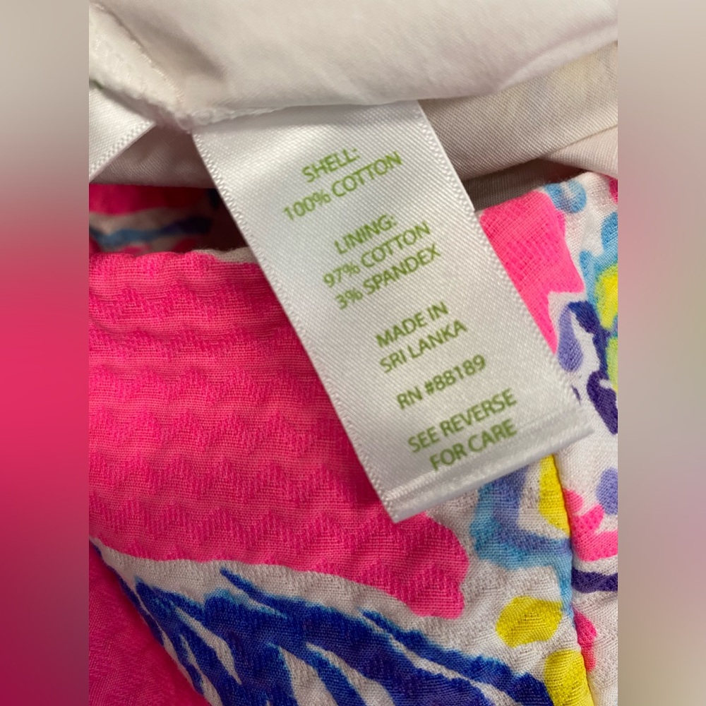 Lilly Pulitzer Marigold Floral Pink Skort—Size 2 - Picture 7 of 8